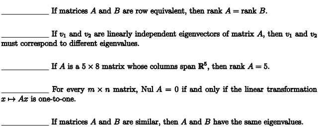 Solved If matrices A and B are row equivalent then rank A