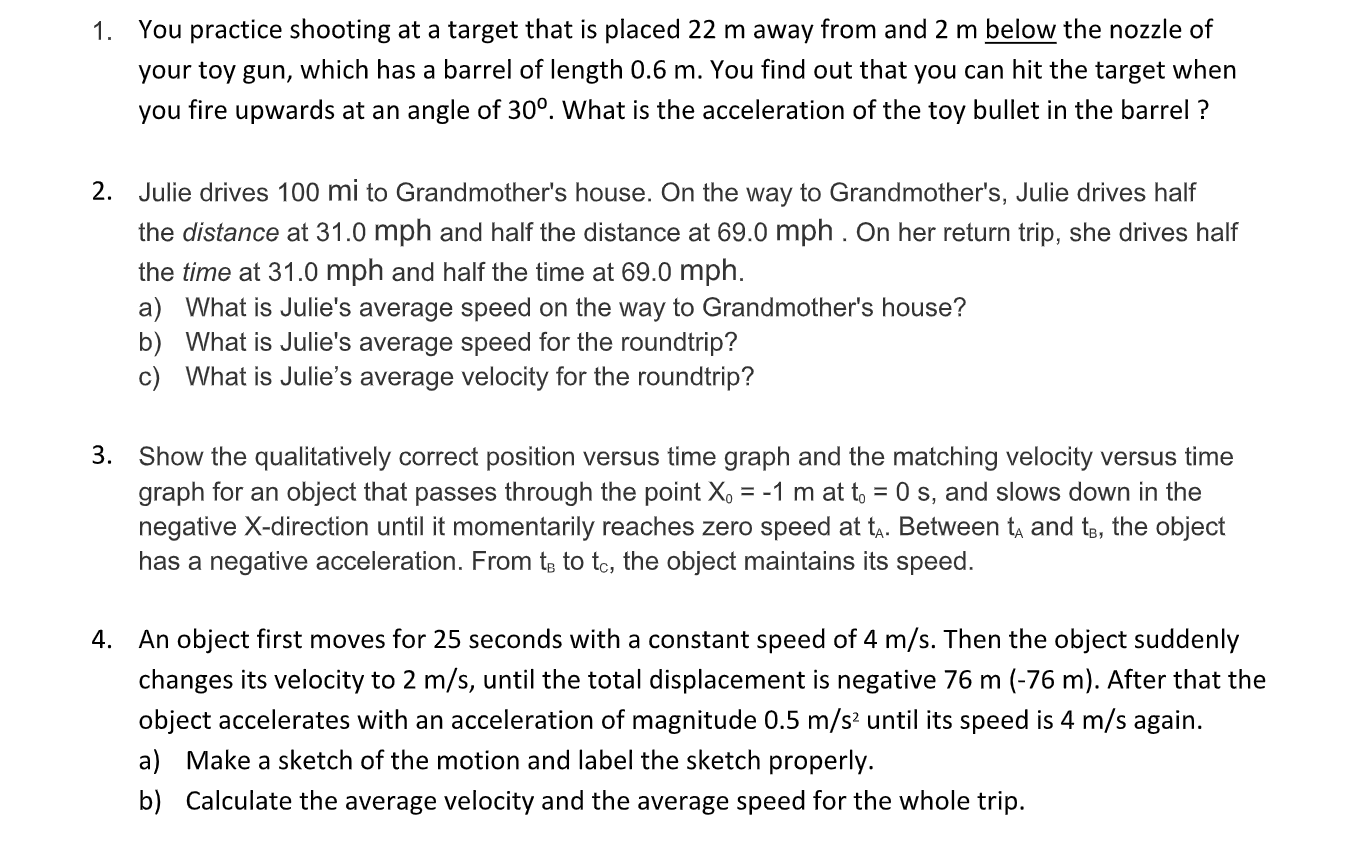 Solved 1. You practice shooting at a target that is placed | Chegg.com