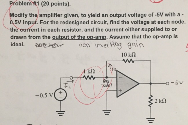 Solved Problem 1 (20 points). Modify the amplifier given, to | Chegg.com