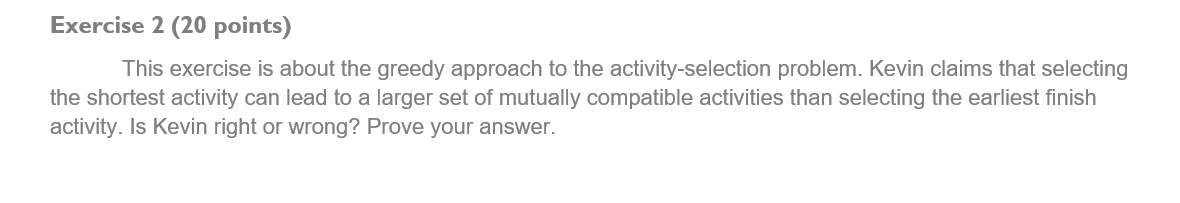 Exercise 2 (20 points) This exercise is about the | Chegg.com