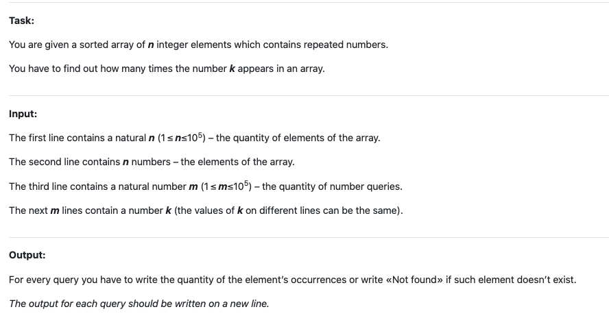 Solved Task: You are given a sorted array of n integer | Chegg.com