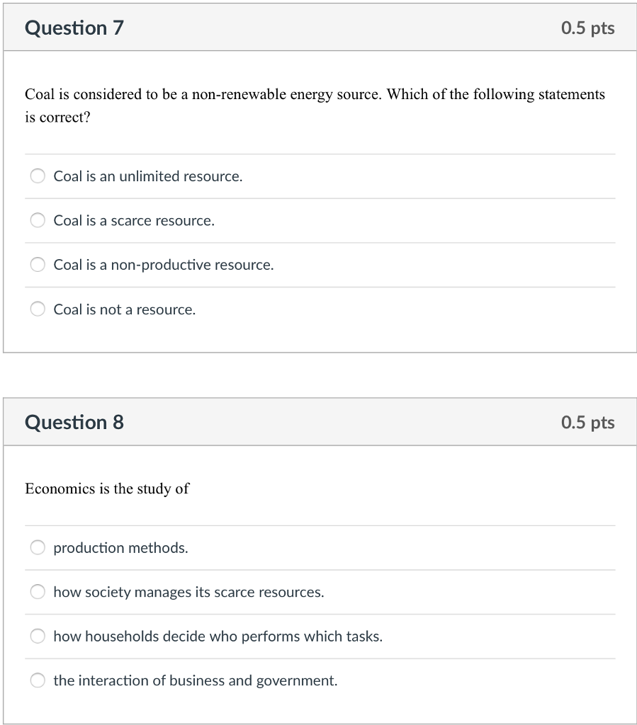 Solved Question 7 0.5 pts Coal is considered to be a | Chegg.com