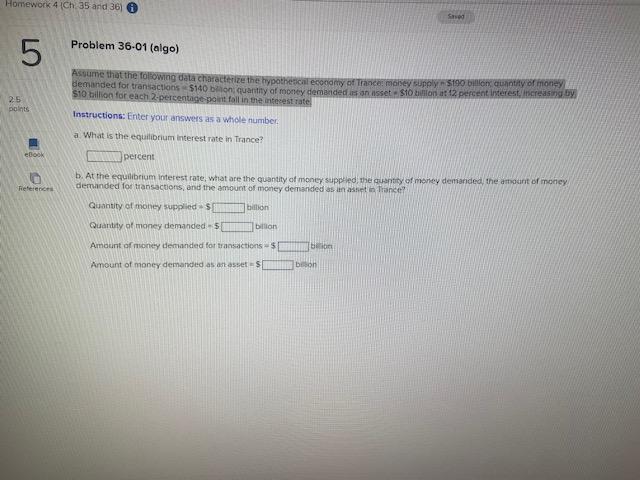 Solved Homework 4 Ch 35 and 36 Problem 36-01 (algo) 5 Assume | Chegg.com