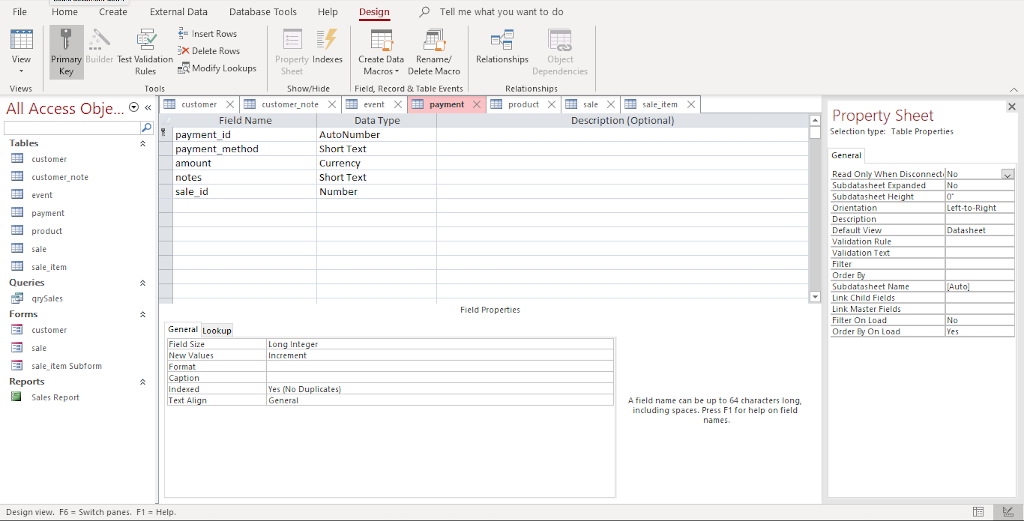 Solved I HAVE ATTACHED SCREENSHOTS OF THE MICROSOFT ACCESS | Chegg.com