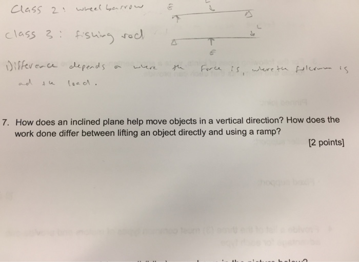 Solved How does an inclined plane help move objects in a | Chegg.com