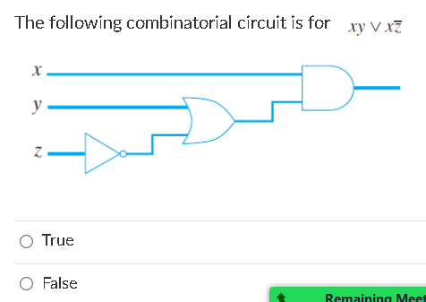 Solved The Following Combinatorial Circuit Is For Xy V XZ X | Chegg.com