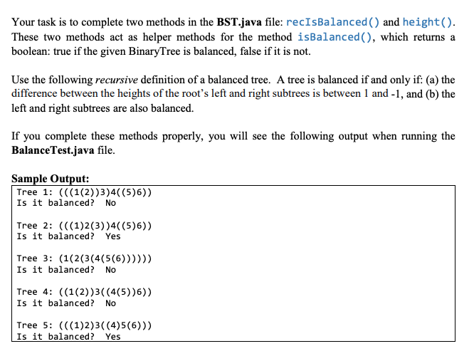 Solved Question 2 (Balanced Trees): Is It Balanced? [4 | Chegg.com