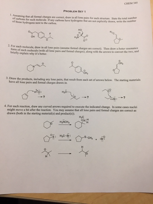 Solved Assuming that all formal charges are correct, draw in | Chegg.com