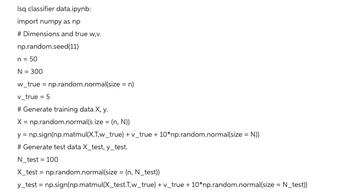 Solved 1. Least squares classification with regularization. | Chegg.com