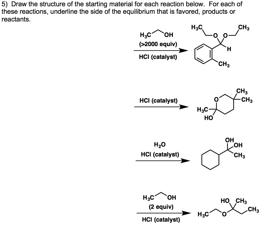 Solved 5) Draw the structure of the starting material for