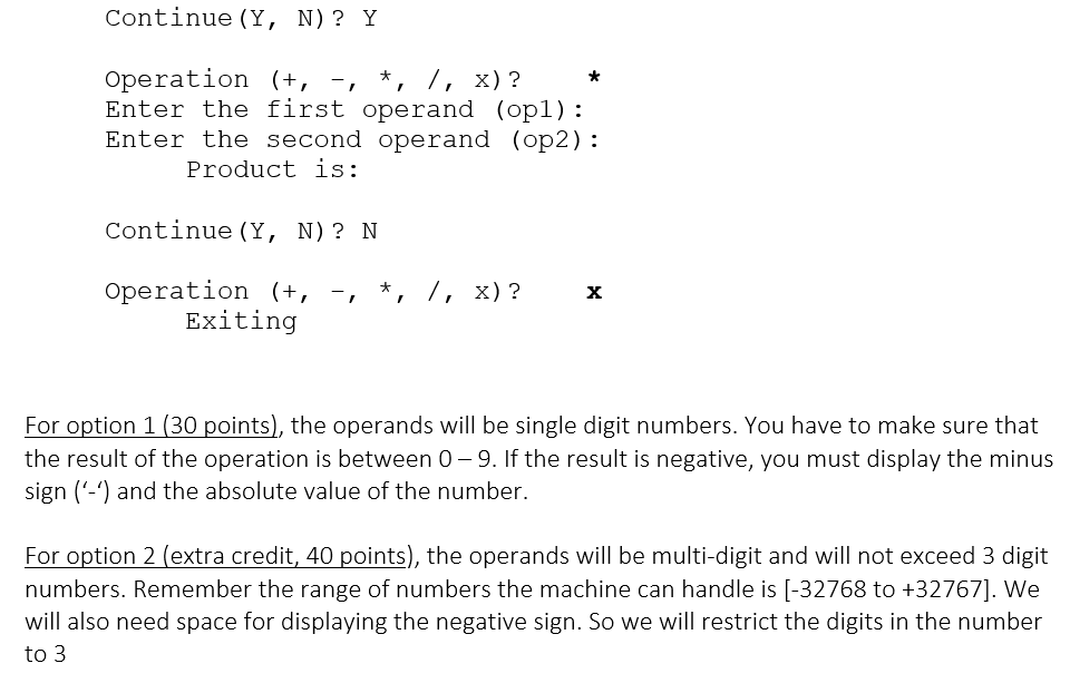 Solved you will implement a simple four function calculator chegg