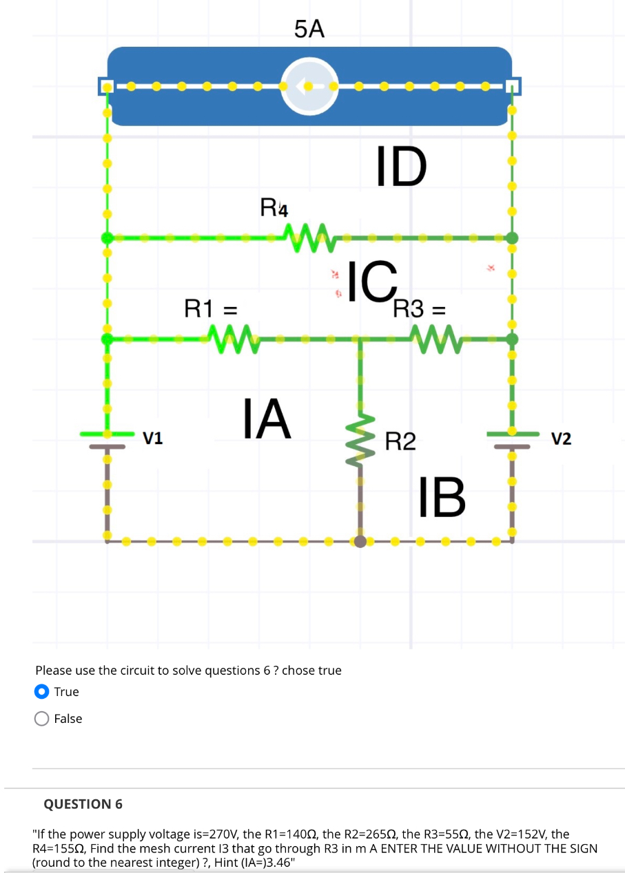 Solved 5APlease use the circuit to ﻿solve questions 6 ? | Chegg.com