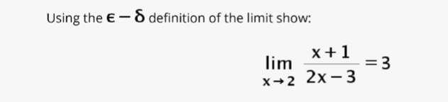 Solved Using the € - definition of the limit show: X+1 lim = | Chegg.com