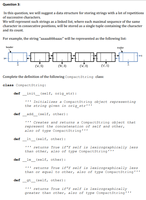 Solved Question 3: In this question, we will suggest a data | Chegg.com