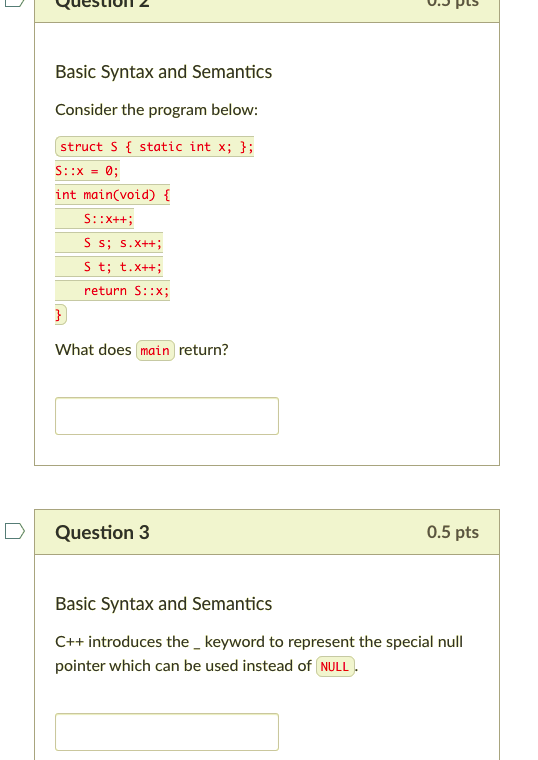 Solved Basic Syntax And Semantics Consider The Program 6303