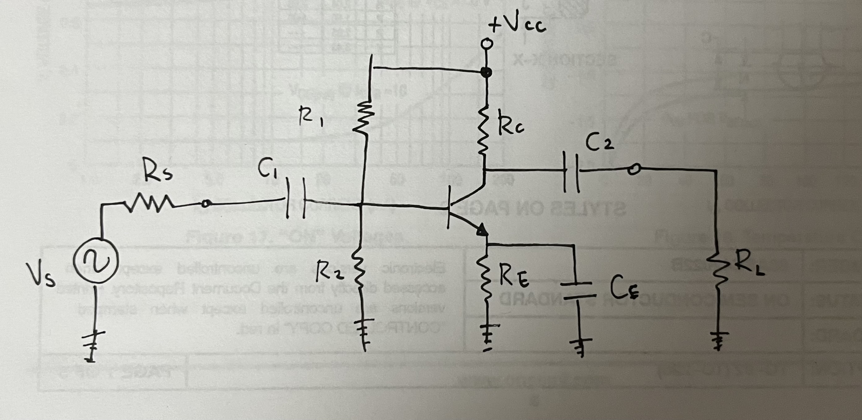 Solved Consider the CommonEmitter BJT amplifier circuit