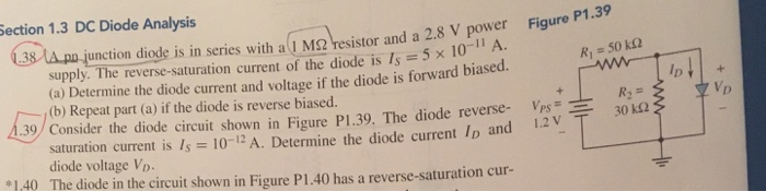 Solved (a) Determine the diode current and voltage if the | Chegg.com