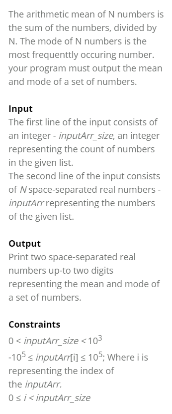 Solved The arithmetic mean of N numbers is the sum of the | Chegg.com