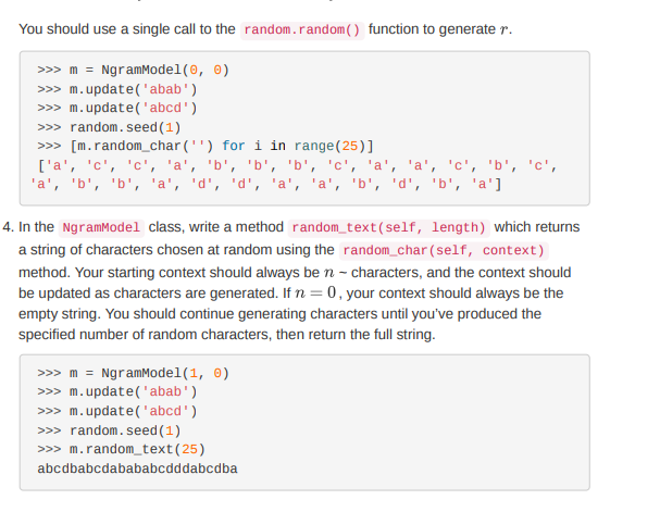 Solved Part 1: Creating an N-Gram Model In this section, you | Chegg.com