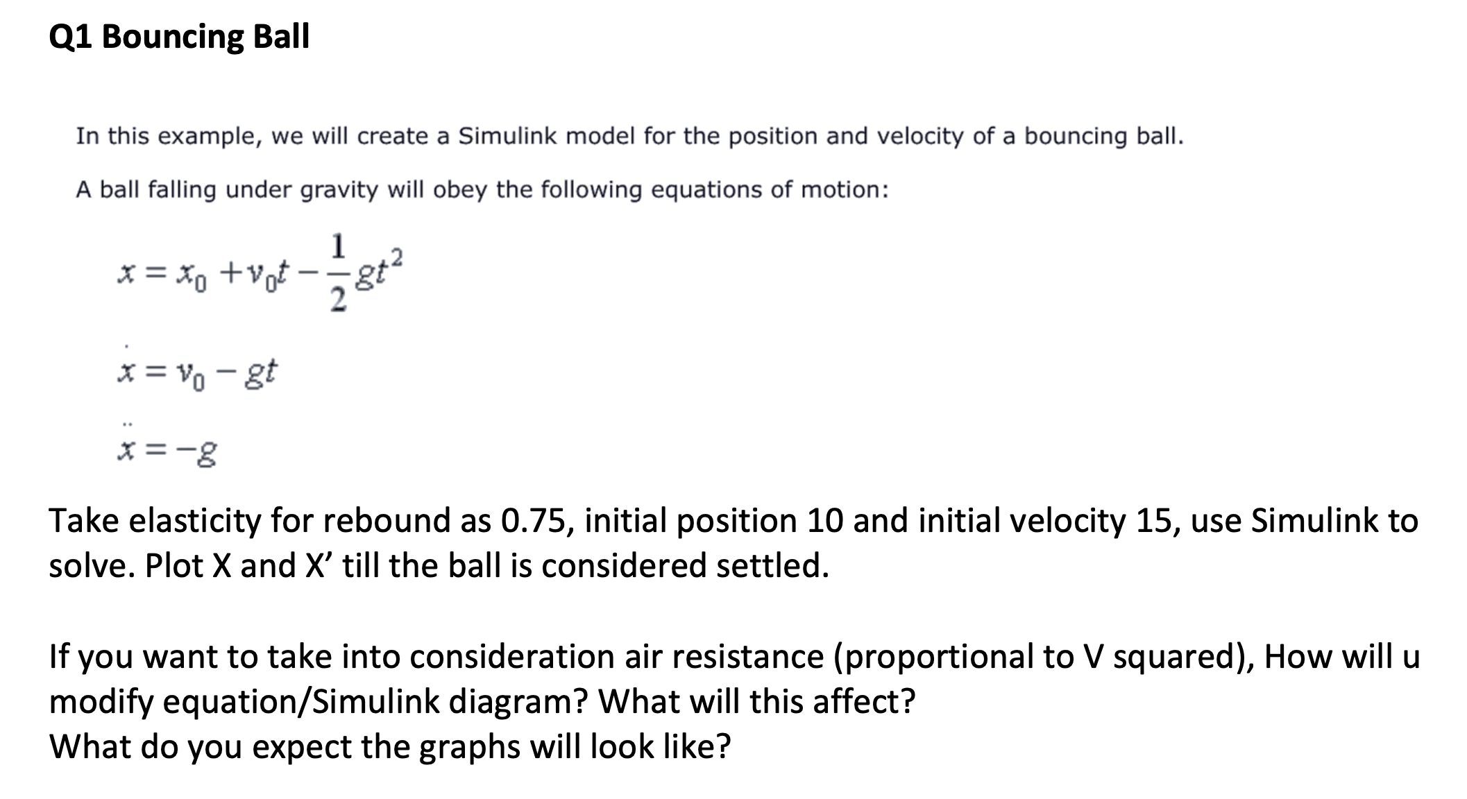 Solved In This Example, We Will Create A Simulink Model For | Chegg.com