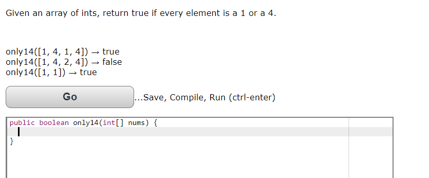 Solved Given An Array Of Ints, Return True If Every Element | Chegg.com