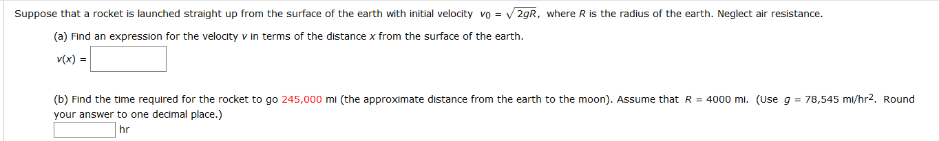 Solved Suppose that a rocket is launched straight up from | Chegg.com