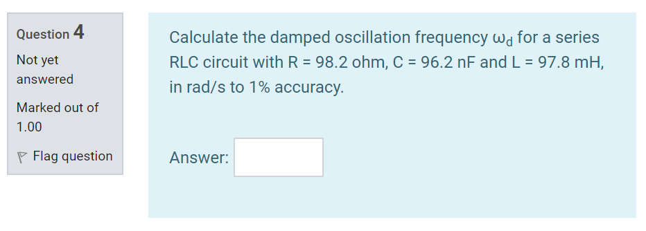 Solved Question 1 Answer saved Marked out of 1.00 In a | Chegg.com