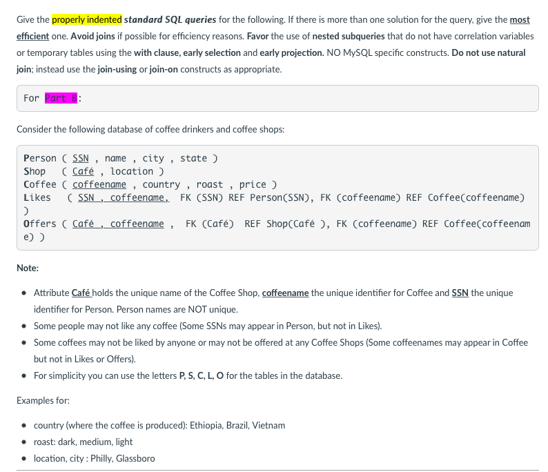Standard Sql Queries