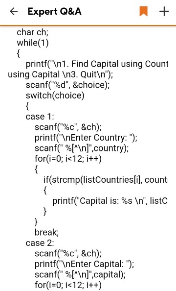 Solved why we have to use char ch in this program , can | Chegg.com