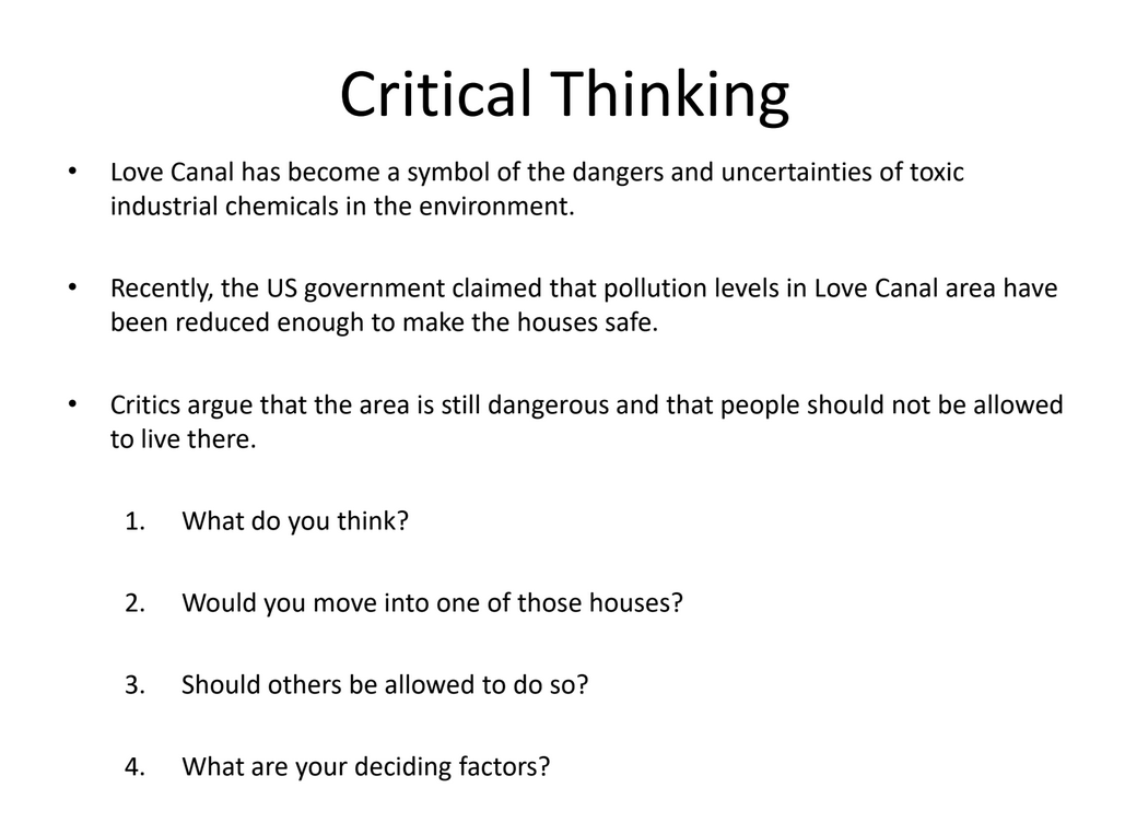 critical thinking in love