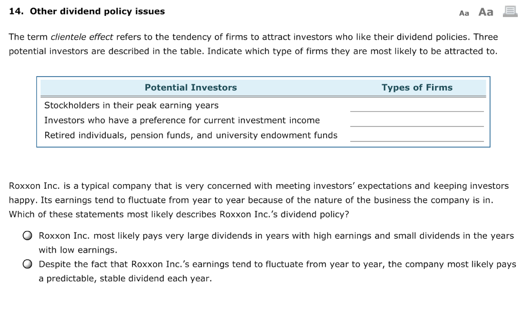 Solved 20. Stock Dividends And Stock Splits Aa Aa E | Chegg.com