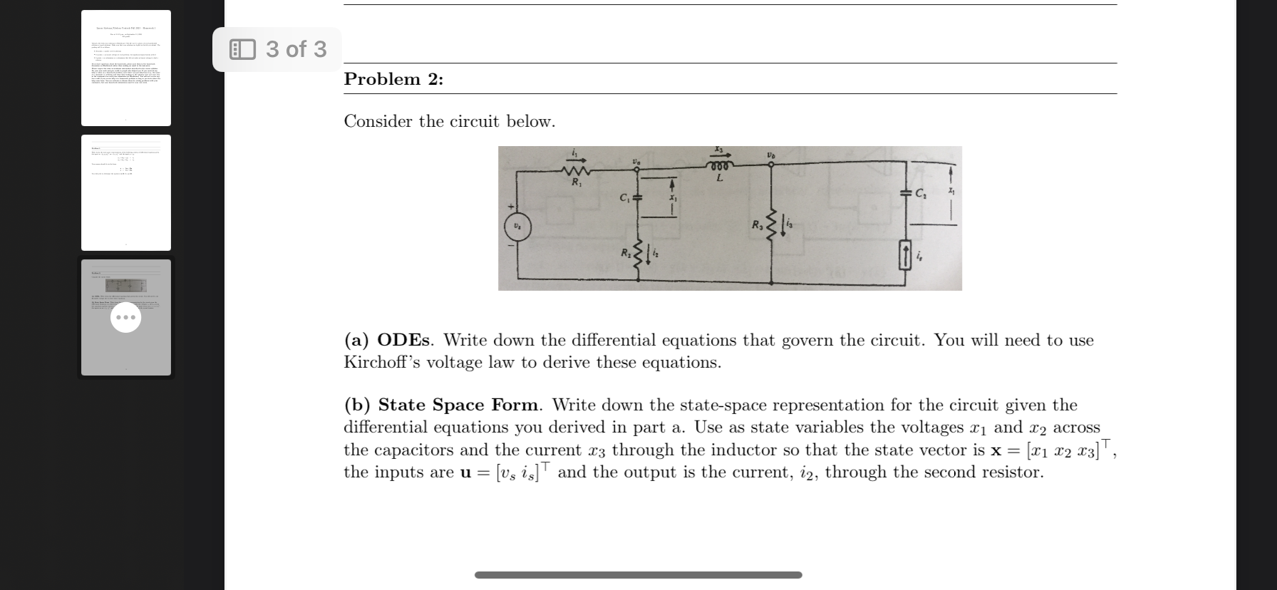 Solved 3 of 3 Problem 2: Consider the circuit below. (a) | Chegg.com
