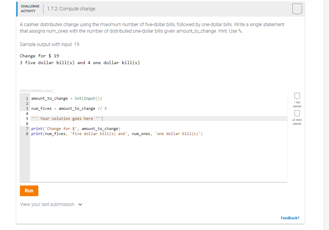 solved-a-cashier-distributes-change-using-the-maximum-number-chegg