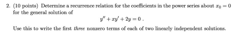 Solved 2. (10 points) Determine a recurrence relation for | Chegg.com