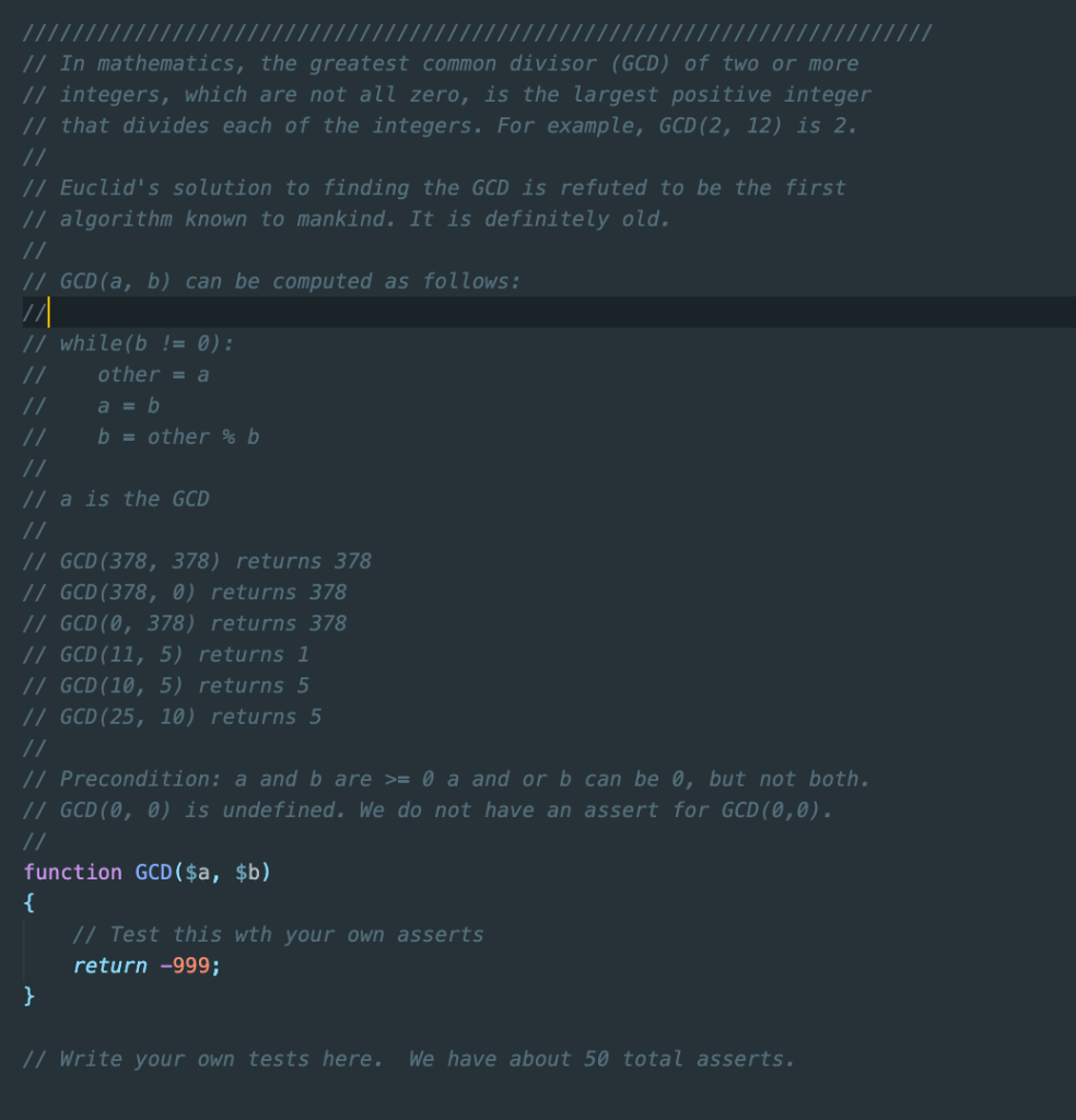 Solved // In Mathematics, The Greatest Common Divisor (GCD) | Chegg.com