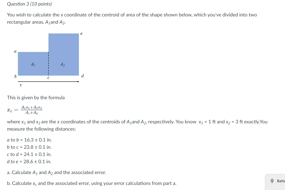 Solved You wish to calculate the x coordinate of the | Chegg.com