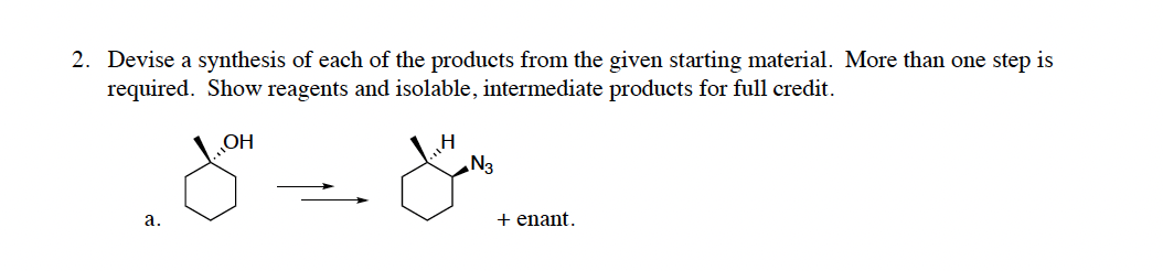 Solved Devise A Synthesis Of Each Of The Products From The | Chegg.com