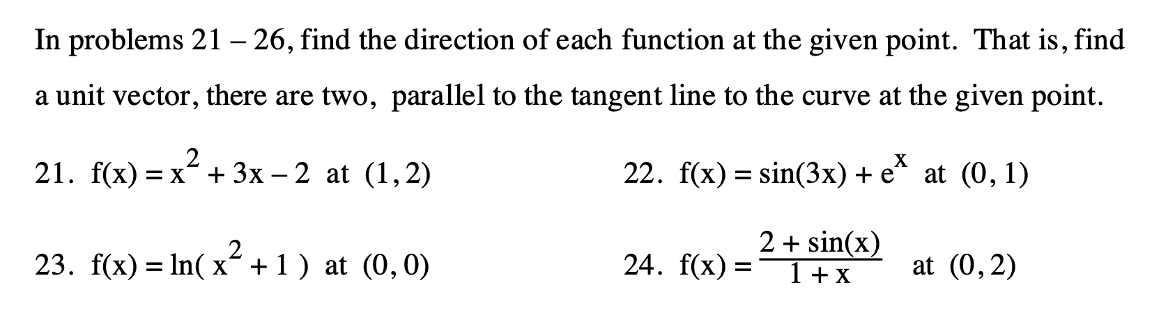 Solved In Problems 21 – 26, Find The Direction Of Each | Chegg.com