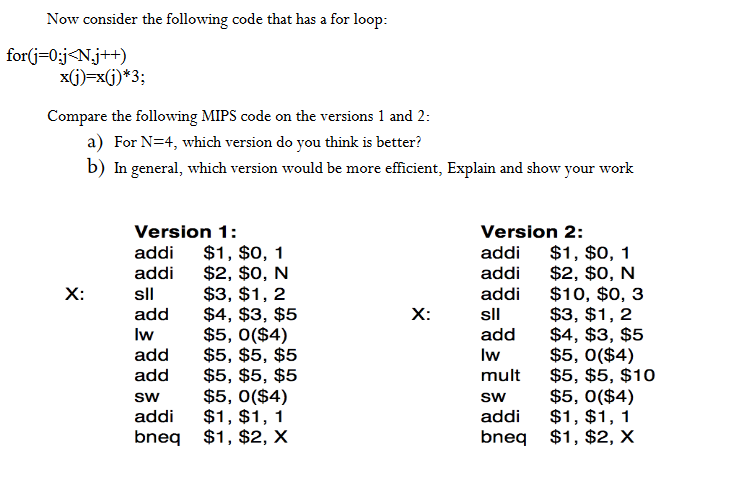 Solved Now consider the following code that has a for loop: | Chegg.com