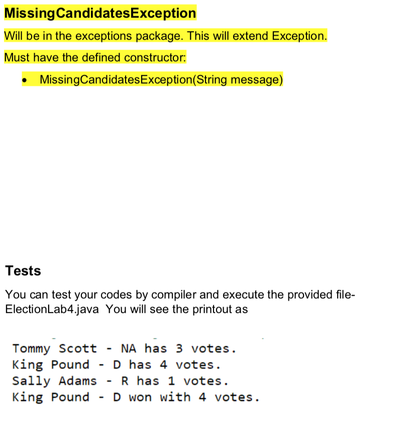 Solved Lab 4 - Exceptions Handling Introduction This project | Chegg.com