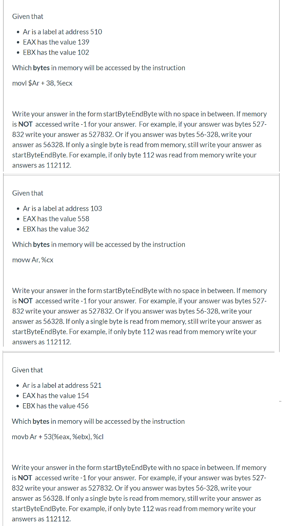 Solved Assembly Code may I get an explanation for the 3 | Chegg.com