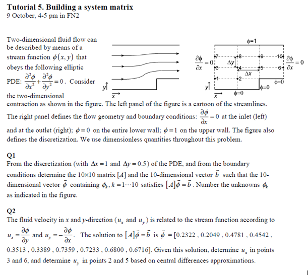 System Matrix Line Tutorial 5. Building a system matrix 9 October, 4-5 | Chegg.com