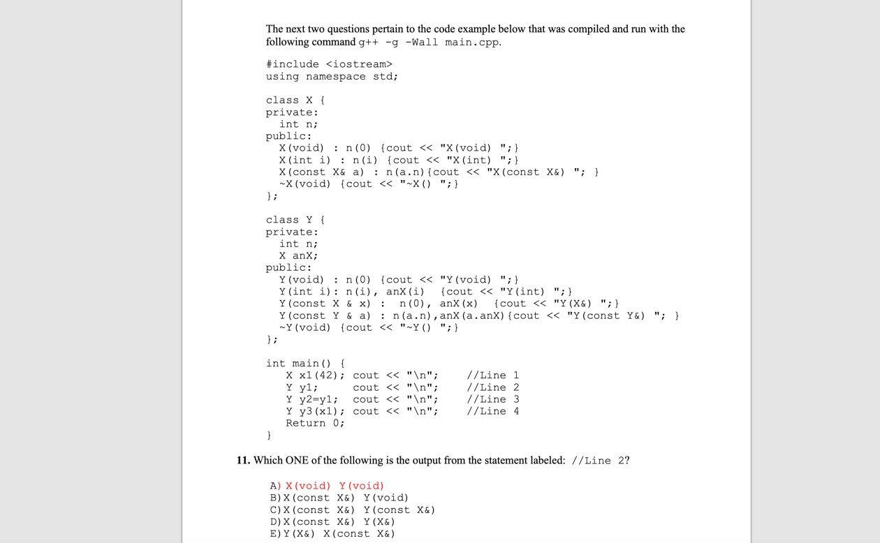 Solved The next two questions pertain to the code example | Chegg.com
