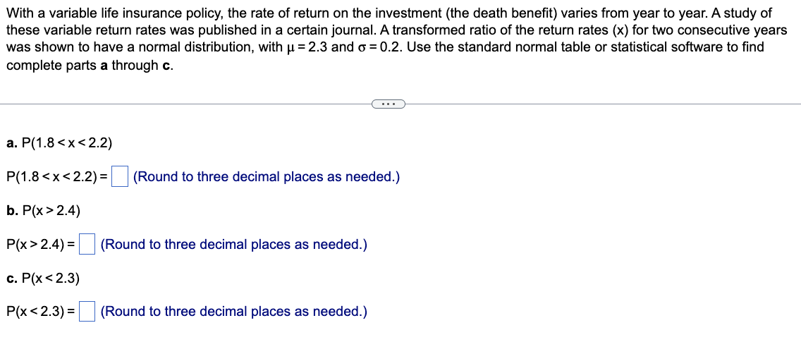 Solved With a variable life insurance policy, the rate of | Chegg.com