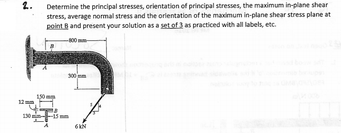 Solved 2. Determine The Principal Stresses, Orientation Of | Chegg.com