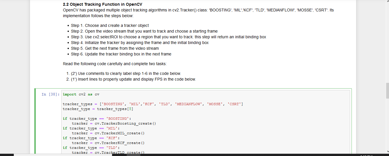 I'm new to opencv python coding and was working on a | Chegg.com