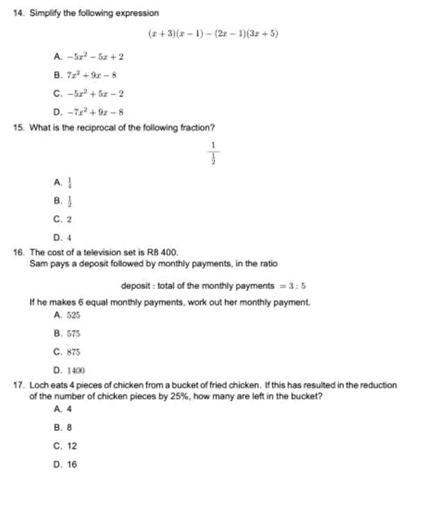 simplify the following expression 1 4 x 3 5 1 1 8