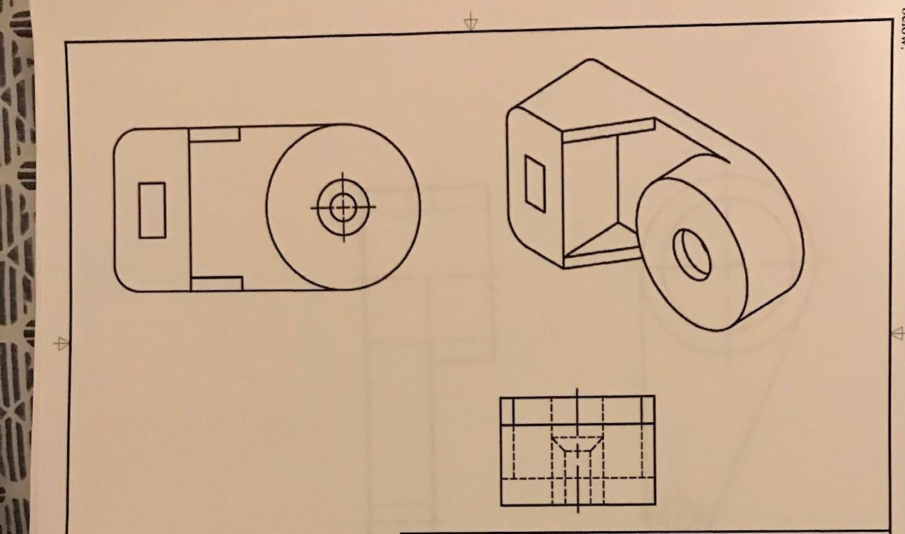 Solved Given the two views and an isometric view, sketch the | Chegg.com