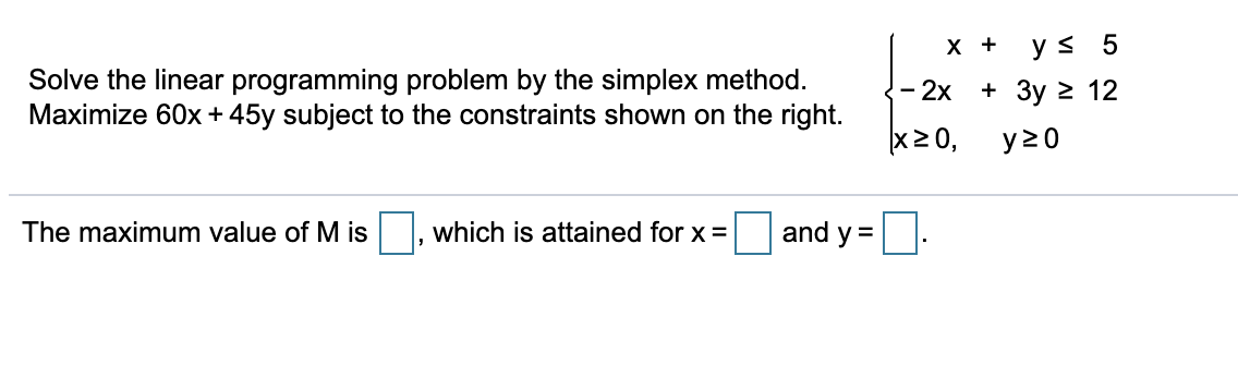Solved Solve the linear programming problem by the simplex | Chegg.com