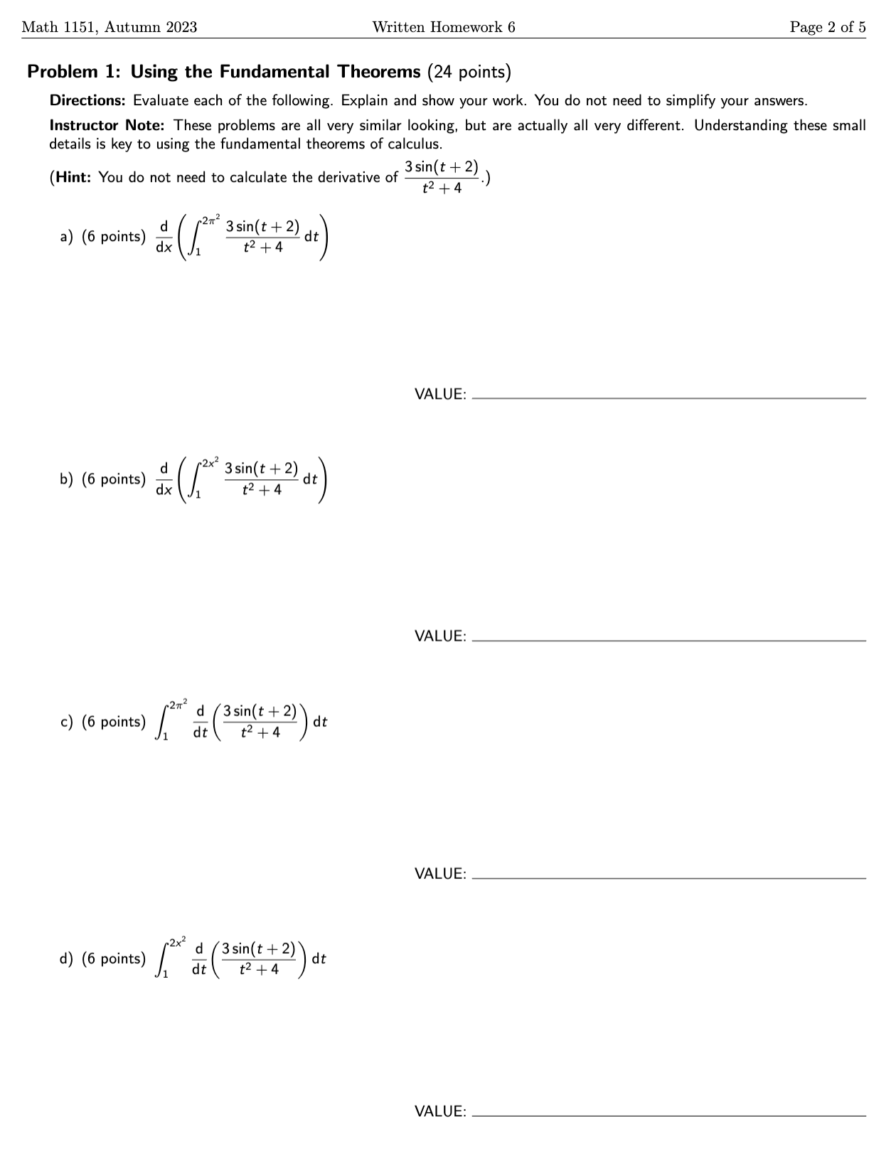 math 1151 written homework 1